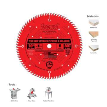 Freud LU79R010: 10" Thin Kerf Ultimate Plywood & Melamine Blade
