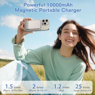 VONUV Magnetic Power Bank 10000mAh - Fast Wireless Charger