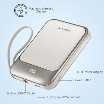 VONUV Magnetic Power Bank 10000mAh - Fast Wireless Charger