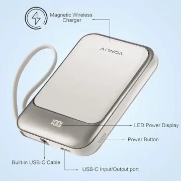 VONUV Magnetic Power Bank 10000mAh - Fast Wireless Charger