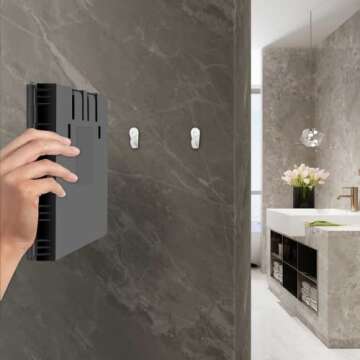 LMZNXCZ with LED Lights 3 Way Mirror for Self Hair Cutting,360 Haircuts Mirror Men for Barber Use Tools,to See Back of Head,Tri Fold Mirror with Portable Height Adjustable Telescoping Hooks