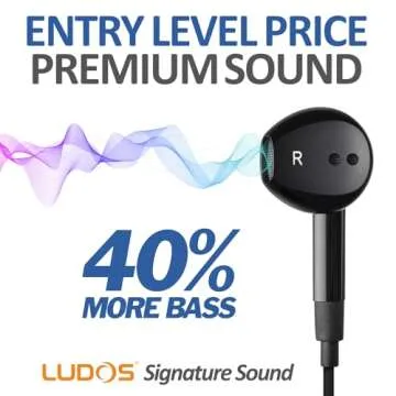 LUDOS FEROX Wired Earbuds with Microphone and Warranty