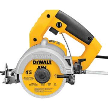 DEWALT 4-3/8-Inch Wet Tile Saw for Precision Masonry Cutting