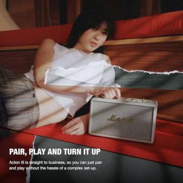 Marshall Acton III Bluetooth Speaker - Cream