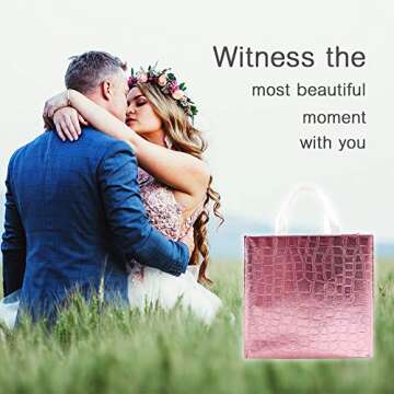 LadyRosian 12 Pcs Reusable Rose Gold Gift Bags