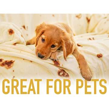 Zulay Burritos Tortilla Blanket Wrap - Double Sided Large 60 inches Blanket - Holiday Novelty Blanket - Soft Flannel Round Blanket Premium 280 GSM - Fun White Elephant Gift for Adults