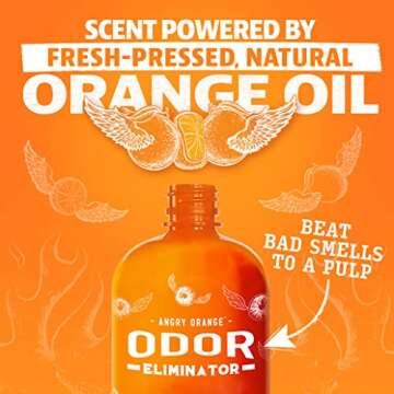 ANGRY ORANGE Pet Odor Eliminator for Strong Odor - Pack of 2 Citrus Deodorizers for Dog or Cat Urine Smells on Carpet, Furniture & Floors - 24 oz & 1 Gallon (Refill) - Puppy Supplies