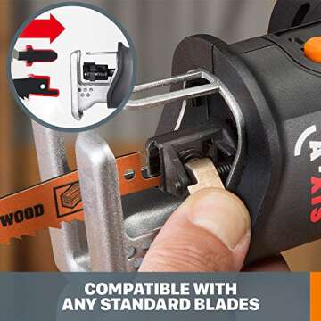 Worx 20V Power Share Dual Action Jigsaw & Reciprocating Saw