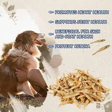 PAWUP Whole Fish Treats for Dogs Cats, Air Dried -100% Wild-Caught Fish Treat, Only Two Ingredient, High in Protein and Omega-3, 8oz