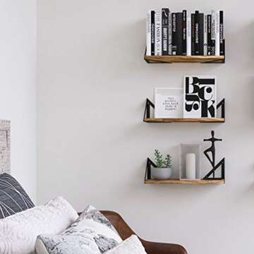 Wallniture Minori Floating Shelves Set of 3 for Stylish Storage