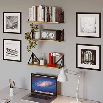 Wallniture Minori Floating Shelves Set of 3 for Stylish Storage