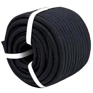 YUZENET Braided Polyester Arborist Rigging Rope - 3/8 inch X 100 feet, High Strength Outdoor Use