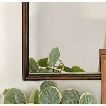 Kate and Laurel Caskill Modern Arched Wall Mirror, 36 x 24. Bronze, Decorative Wide Contemporary Mirror for Wall Decor with Arched Frame and Sophisticated Look