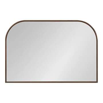 Kate and Laurel Caskill Modern Arched Wall Mirror, 36 x 24. Bronze, Decorative Wide Contemporary Mirror for Wall Decor with Arched Frame and Sophisticated Look