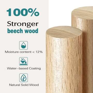 LVGOATH Adjustable Wooden Crib Mobile Arm for Nursery