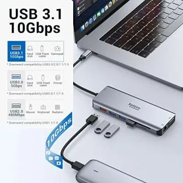 14-in-1 USB C Docking Station with Dual Monitor Support