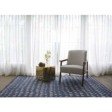 NOVOGRATZ BY MOMENI Delmar Collection Boho Dots Area Rug, 8'0 inch x 10'0 inch, Blue