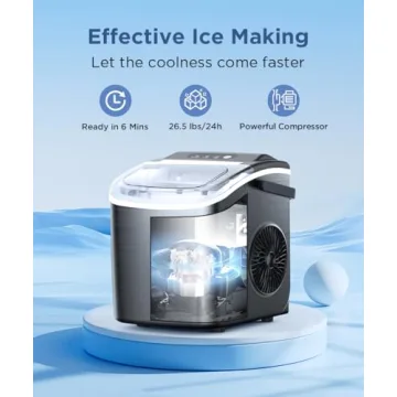 COWSAR Stainless Steel Ice Maker for Home Use