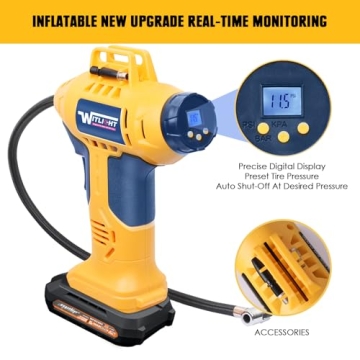 Mellif Tire Inflator, Cordless 160 PSI Air Compressor