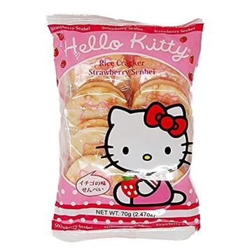 Hello Kitty Strawberry Rice Crackers - Perfect Snack for All!