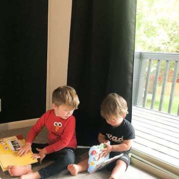 NICETOWN High-End Thermal Curtains, Full Blackout Curtains 84 inches Long for Dining Room, Soundproo...