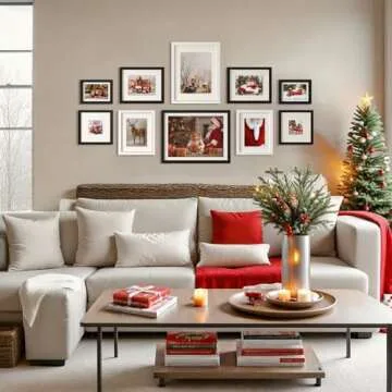 KINLINK 8x10 Picture Frame White, Photo Frame with Plexiglass for Picture 5x7 with Mat or 8x10 without Mat, Composite Wood Picture Frame for Table Top and Wall Mounting