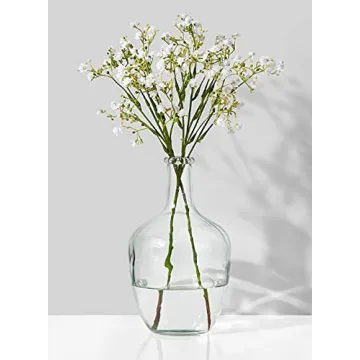 Serene Spaces Living Amber Glass Tall Vase for Home Decor