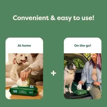 Earth Rated Pet Wipes for Gentle Grooming, 100 Count