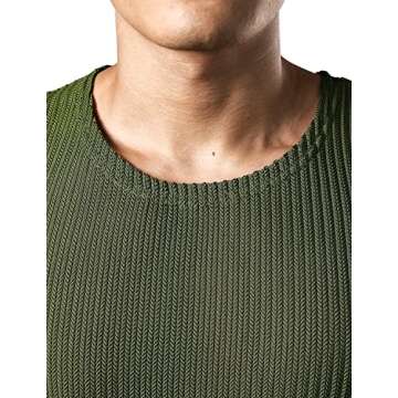 JOGAL Men's Stylish Fitted Mesh Tank Top for All Occasions
