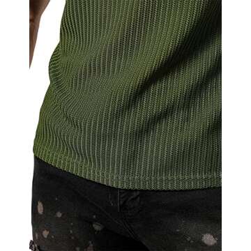 JOGAL Men's Stylish Fitted Mesh Tank Top for All Occasions
