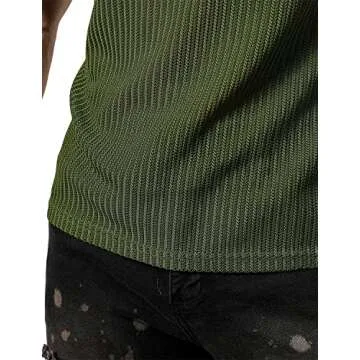 JOGAL Men's Stylish Fitted Mesh Tank Top for All Occasions