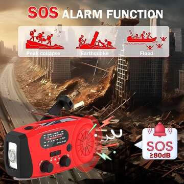 2023 Newest Emergency Crank Radio with 4000mAh Rechargeable Battery,Solar Hand Crank Portable AM/FM/NOAA Weather Radio with SOS for Home,Emergency and Camping