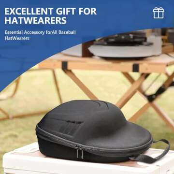 VRILU Waterproof Hat Case for 10 Baseball Caps - Durable Travel Storage