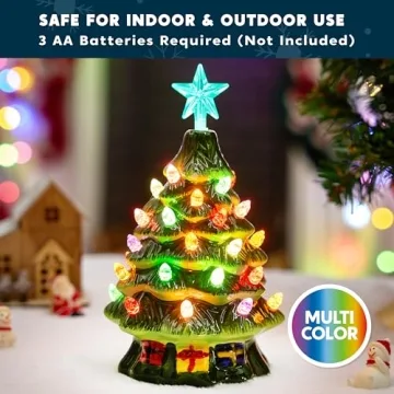 Joiedomi Mini Ceramic Christmas Tree for Festive Decor