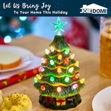 Joiedomi Mini Ceramic Christmas Tree for Festive Decor