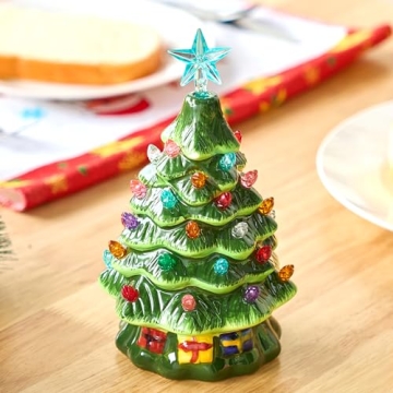 Joiedomi Mini Ceramic Christmas Tree for Festive Decor