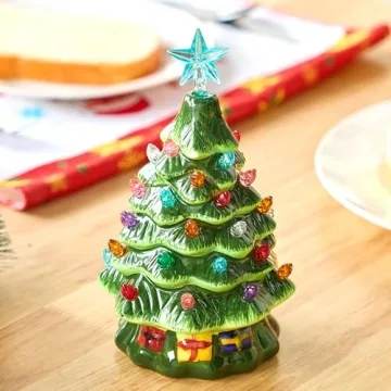 Joiedomi Mini Ceramic Christmas Tree for Festive Decor