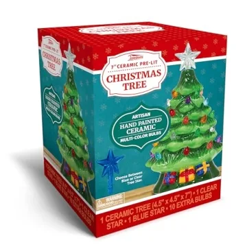 Joiedomi Mini Ceramic Christmas Tree for Festive Decor