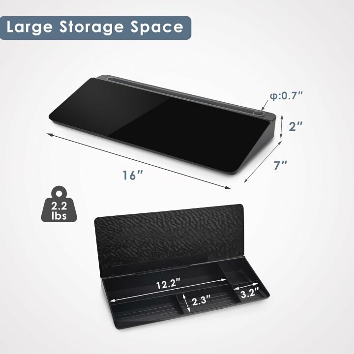 Compact Desktop Whiteboard with Organizer for Efficient Workspace