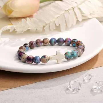 JoycuFF Trendy Cross Bracelets for Teen Girls