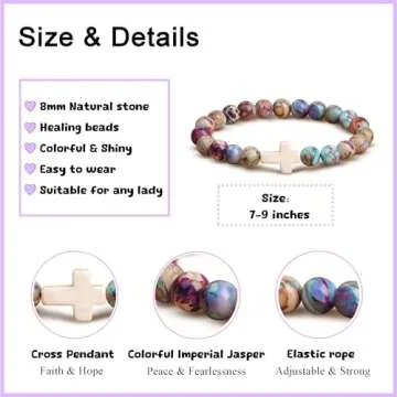 JoycuFF Trendy Cross Bracelets for Teen Girls