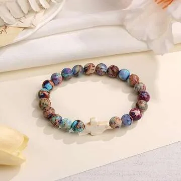 JoycuFF Trendy Cross Bracelets for Teen Girls