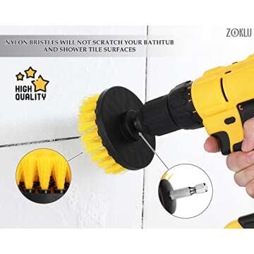 3Pcs Power Drill Brush Set - Effortless Bathroom Cleaner