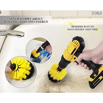3Pcs Power Drill Brush Set - Effortless Bathroom Cleaner