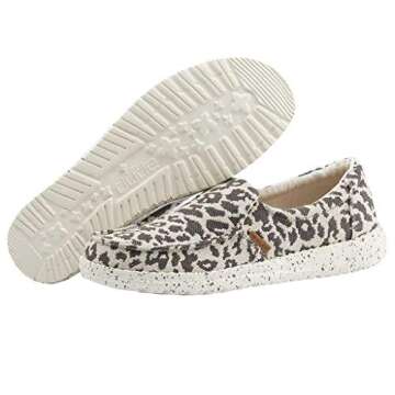 Hey Dude Women's Misty Woven Cheetah Grey Slip-On Shoes