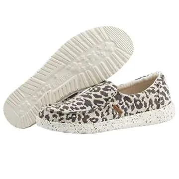 Hey Dude Women's Misty Woven Cheetah Grey Slip-On Shoes