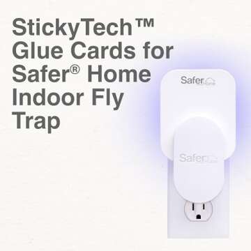 Safer Home SH506 Indoor Plug-in Fly Trap Refill Pack of 6 Glue Cards for SH502 Indoor Fly Trap