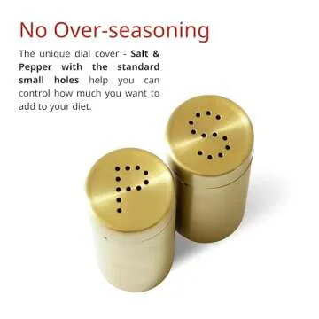 Elegant Gold Salt Pepper Shakers Set for Modern Kitchens