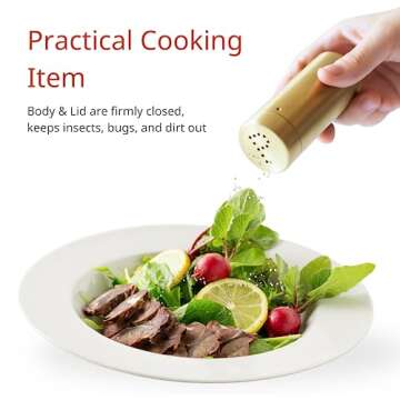 Elegant Gold Salt Pepper Shakers Set for Modern Kitchens