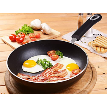 Utopia Kitchen Saute Fry Pan - Nonstick Frying Pan - 11 Inch Induction Bottom - Aluminum Alloy and Scratch Resistant Body - Riveted Handle (Grey-Black)